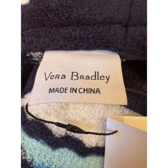 New Vera Bradley Shore Enough Travel Blanket Fleece 45 x 60 Retired Ocean Beach - Picture 5 of 8